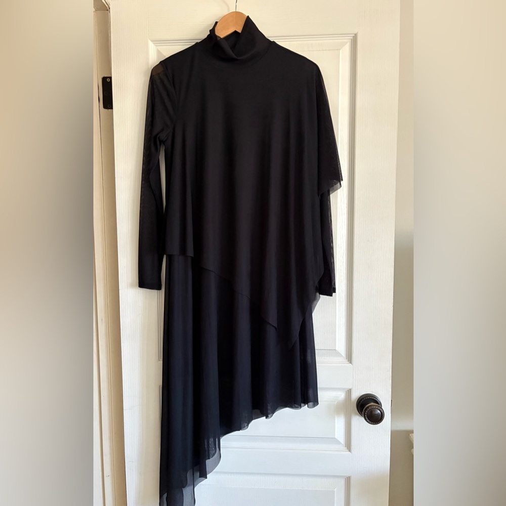 Bcbg asymmetrical turtleneck dress